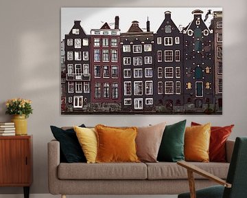 Grachtenpanden in Amsterdam - Nederland, luxe herenpanden met mooie gevels. Statement woning van The Art Kroep