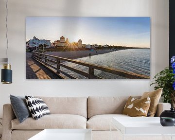 Seaside resort Binz on the island of Rügen at sunset by Werner Dieterich