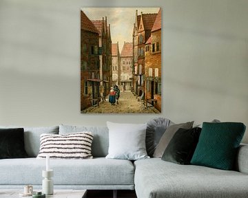 Straat in Delft, Albertus Brondgeest