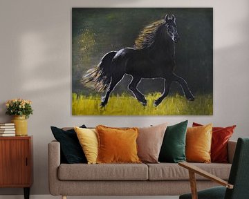 Friesian horse by Jan Wiersma