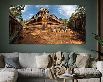 Panorama du temple des chenilles, Angkor, Cambodge sur Henk Meijer Photography