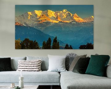 Zonsondergang Alpen, Zwitserland van Henk Meijer Photography