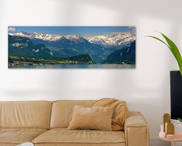 Panorama Brienzersee, Zwitserland van Henk Meijer Photography