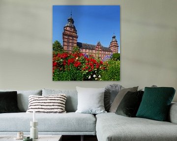 Schloss Johannisburg , Renaissanceschloss,  Aschaffenburg, Unterfranken, Franken, Bayern, Deutschlan