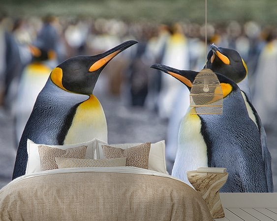 Voorbeeld van het werk in een kamer