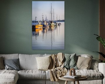 Boote im Hafen von Sassnitz auf Rügen von Christian Müringer