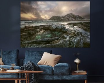 storm Lofoten van Peter Poppe