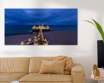 Pier in the seaside resort Sellin on the island of Rügen in the evening by Werner Dieterich