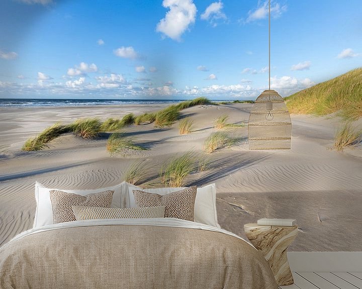 Beispiel fototapete: Dünen und Strandhafer am Strand von Terschelling von Sander Groffen