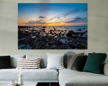 Zonsondergang Yport van Peter Deschepper