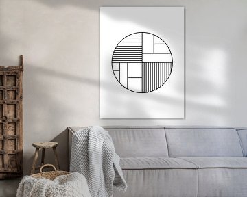 Minimal Geometry Circle Print van MDRN HOME