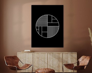 Minimal Geometry Circle Print van MDRN HOME