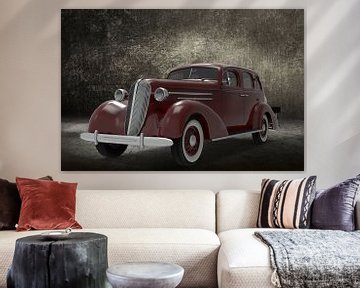 1936_AM_Sedan Burgundy colour front van HMS