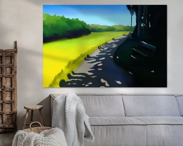 Voorbeeld van het werk in een kamer