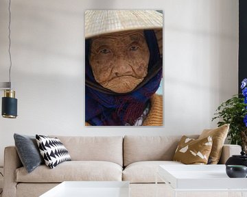 Portrait of an old lady with cataract, Vietnam