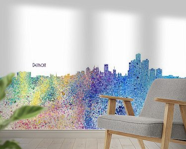 Voorbeeld van het werk in een kamer