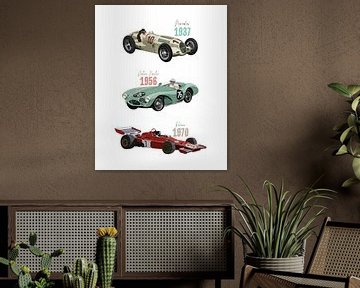 Vintage racing cars by Goed Blauw
