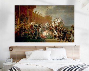 Het leger legt de eed af aan de keizer, Jacques-Louis David...