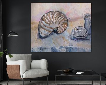 Nature morte avec coquille (Nautilus) sur Tanja Koelemij