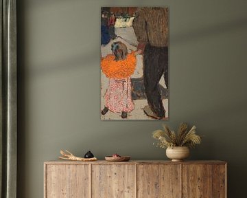 Kind met een rode sjaal, Édouard Vuillard