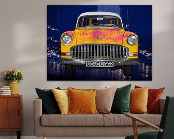 Opel Olympia Rekord Caravan yellow Art Car