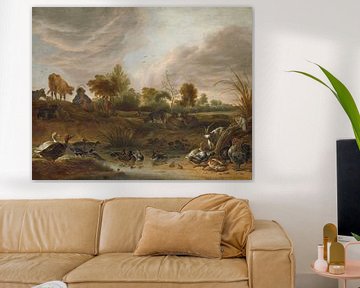 Landschaft mit Tieren, Cornelis Saftleven