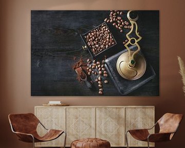 SA12338030 Still life of coffee grinder and coffee beans by BeeldigBeeld Food & Lifestyle