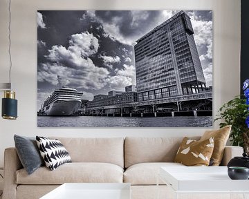 The terminal and the cruise ship in a lovely sunshine by Hans de Waay