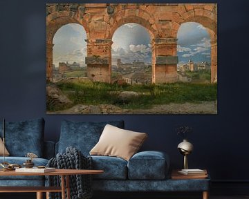 Een blik door drie bogen van de derde verdieping van het Colosseum, Christoffer Wilhelm Eckersberg