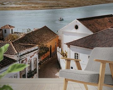 Uitzicht Castelo de Faro, Portugal van Manon Visser