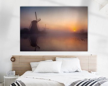 Foggy morning Kinderdijk by Sander Groenendijk