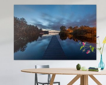 Sunrise at the jetty by Peter Haastrecht, van