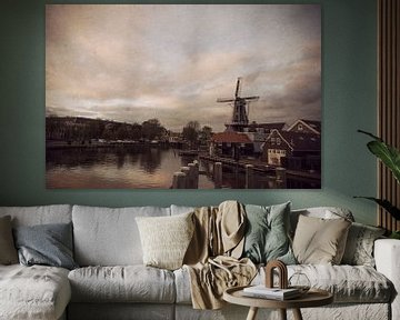 Mühle der Adriaan in Haarlem von Angela Pondaag