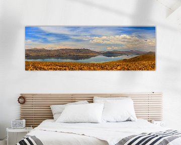 Panorama van het meer van Lagunillas, Peru van Henk Meijer Photography