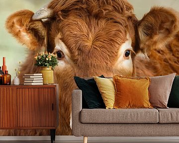 Portrait of a Limousin cow by Menno Schaefer