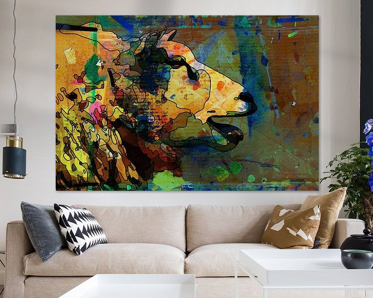 Voorbeeld van het werk in een kamer