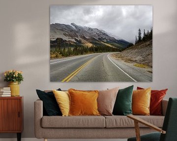 Icefields Parkway snelweg  tussen Jasper en Banff Nationaal Park van Daan Duvillier