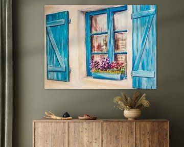 Blue shutters by Freddy Hoevers