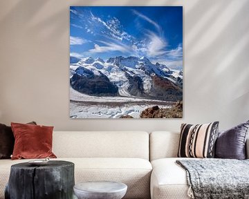 Breithorn, Gornergletscher, Gornergrat, View, Zermatt, Wallis,Zwitserland van Torsten Krüger