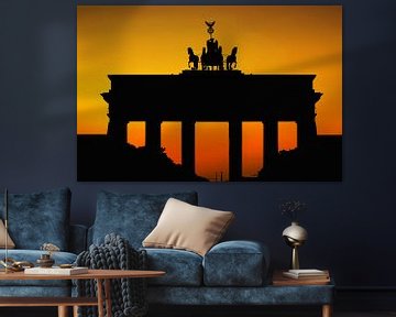 Brandenburg Gate Silhouette by Frank Herrmann
