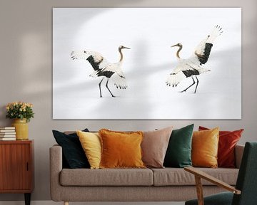Dansende Japanse Kraanvogels van Harry Eggens
