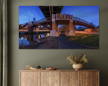 Bridge in Berlin with writing by Frank Herrmann