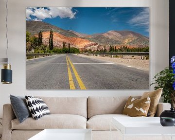 The road to the coloured mountains of Purmamarca in Argentina by OCEANVOLTA