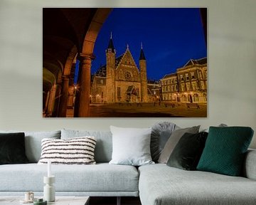 Binnenhof Den Haag Ridderzaal in de avond van Marjolein van Middelkoop