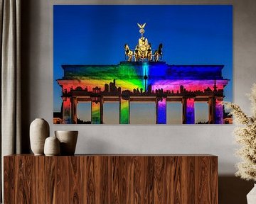 Brandenburger Tor in speciale verlichting