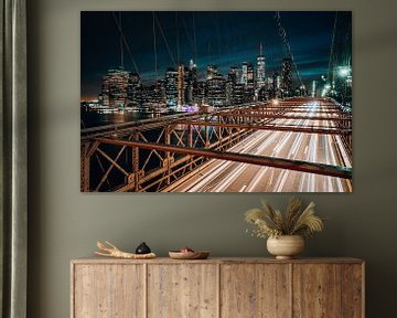 Manhattan New York Brooklyn Bridge feux de circulation sur Eline Chiara