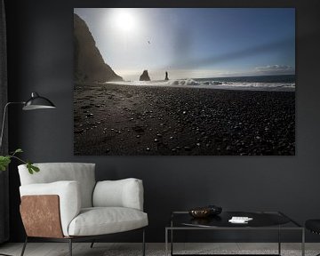 Reynisfjara Black Sand Beach van Ingrid Mooij