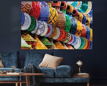 Mehrfarbige Töpferei - Marrakesch - Marokko von Marianne Ottemann - OTTI