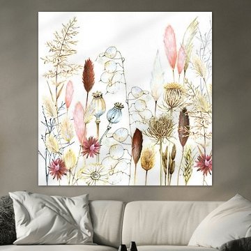 Dried flowers and pampas grasses by Geertje Burgers