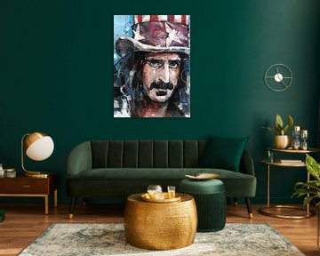 Frank Zappa schilderij van Jos Hoppenbrouwers